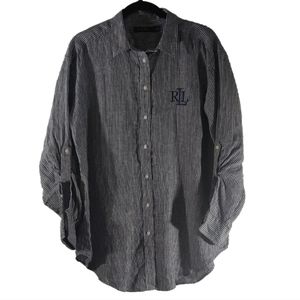 Lauren Ralph Lauren Linen Shirt Size Large